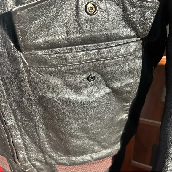 Vintage LL Bean G-1 Goatskin Leather Bomber Flight Jacket 42 Wool Quilt Lined - Picture 7 of 16